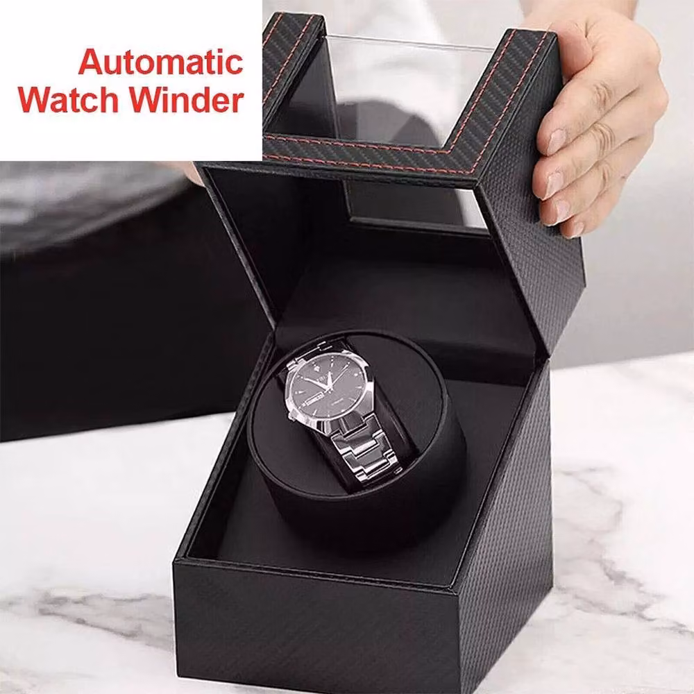 Kelvenix Single Automatic Watch Winder Display Case in Black – 5