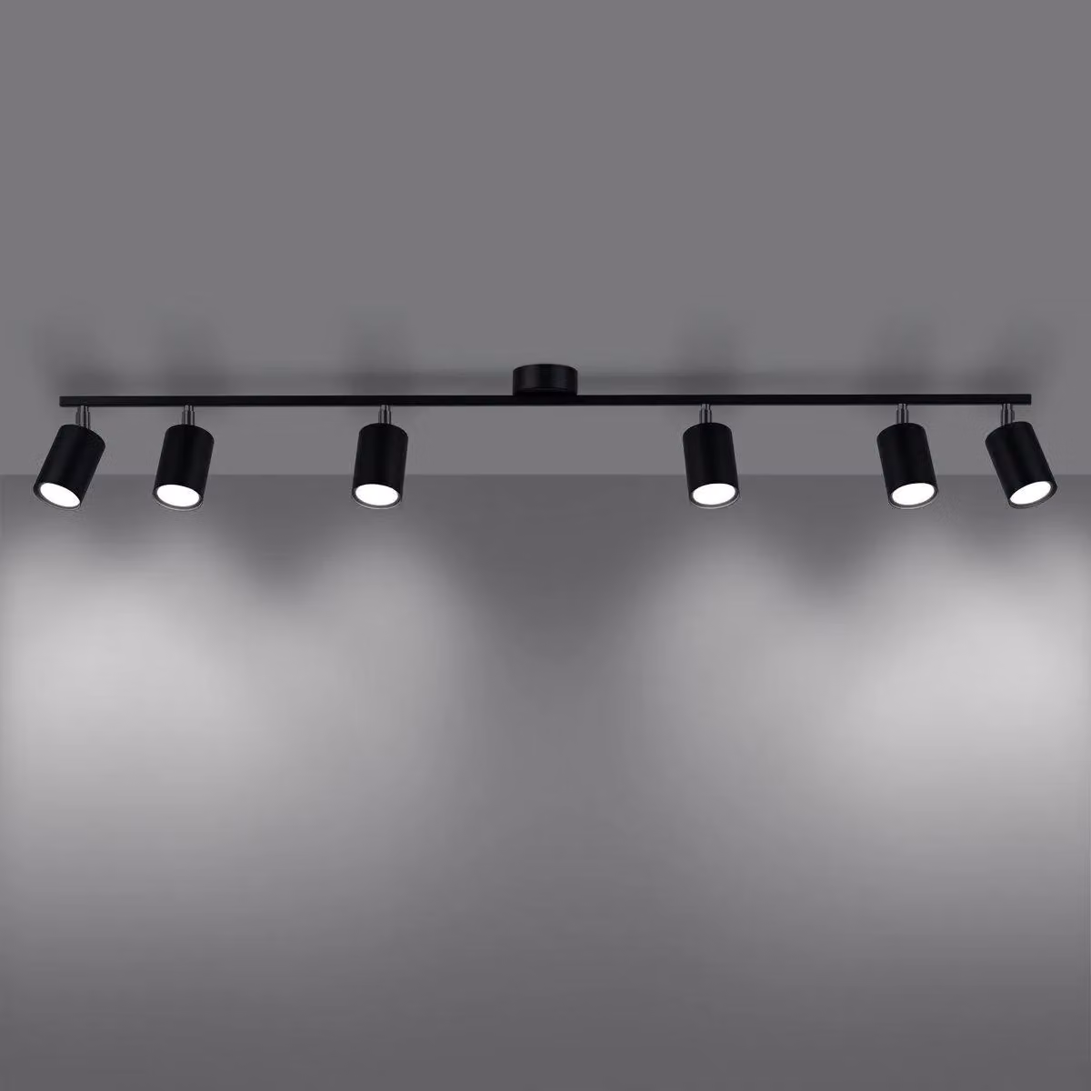 Sollux Lighting Lemmi Modern Black Ceiling Spotlight Bar with 6x GU10 Lights, W/D/H: 135 x 20 x 24 cm – 3