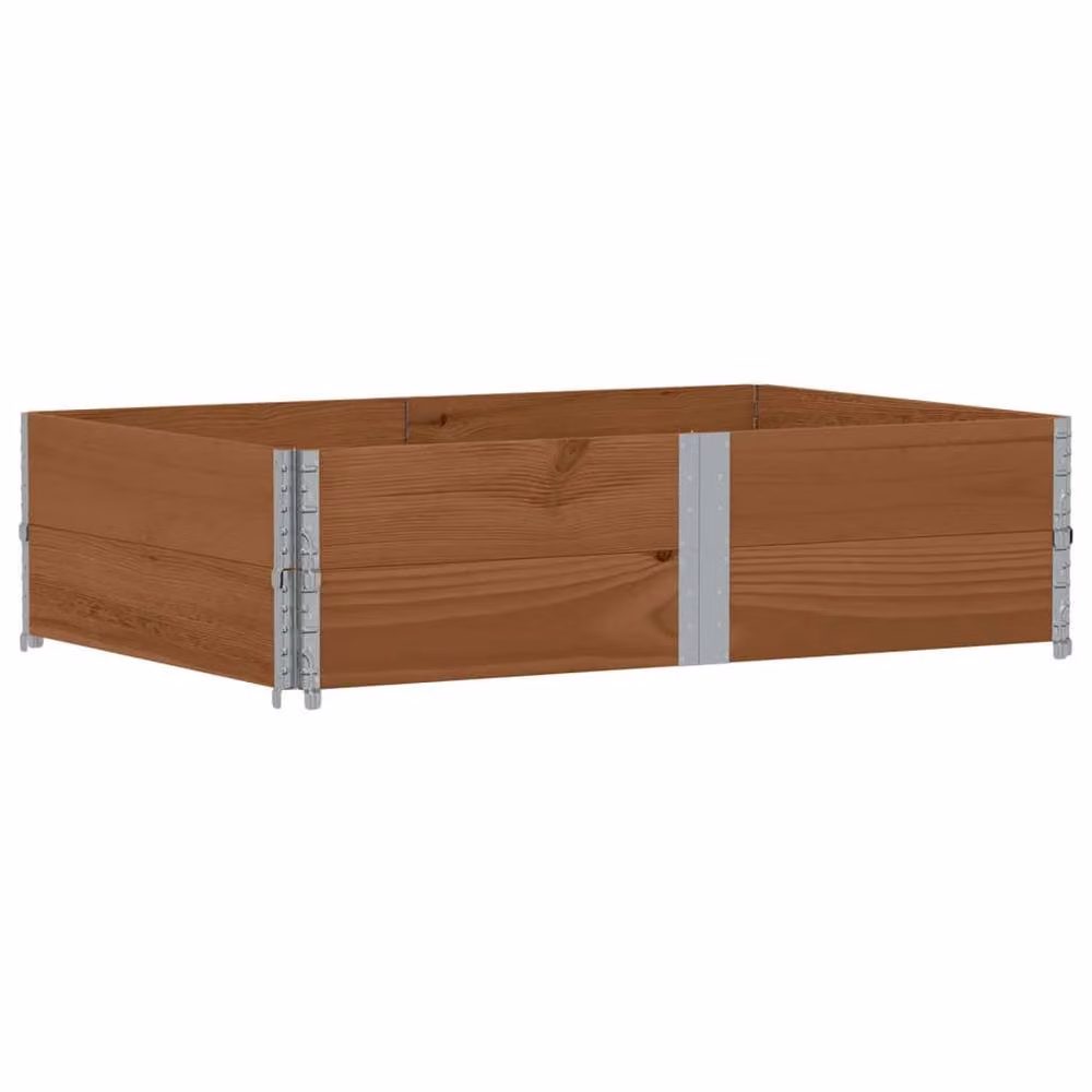 Berkfield Home Garden Brown Wooden Raised Bed Planter with Galvanised Steel, W: 150 cm, D: 100 cm – 2