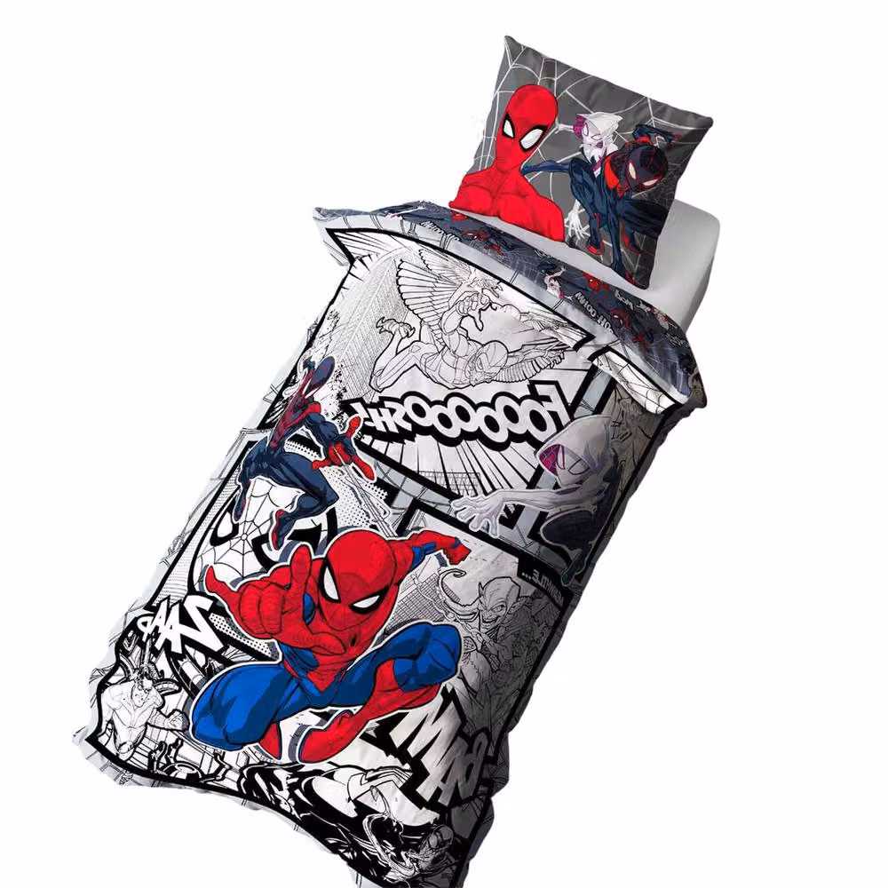 Spider-Man Villains Reversible Duvet Cover and Pillowcase Set, Multicolour, W: 90 cm, L: 200 cm – 2