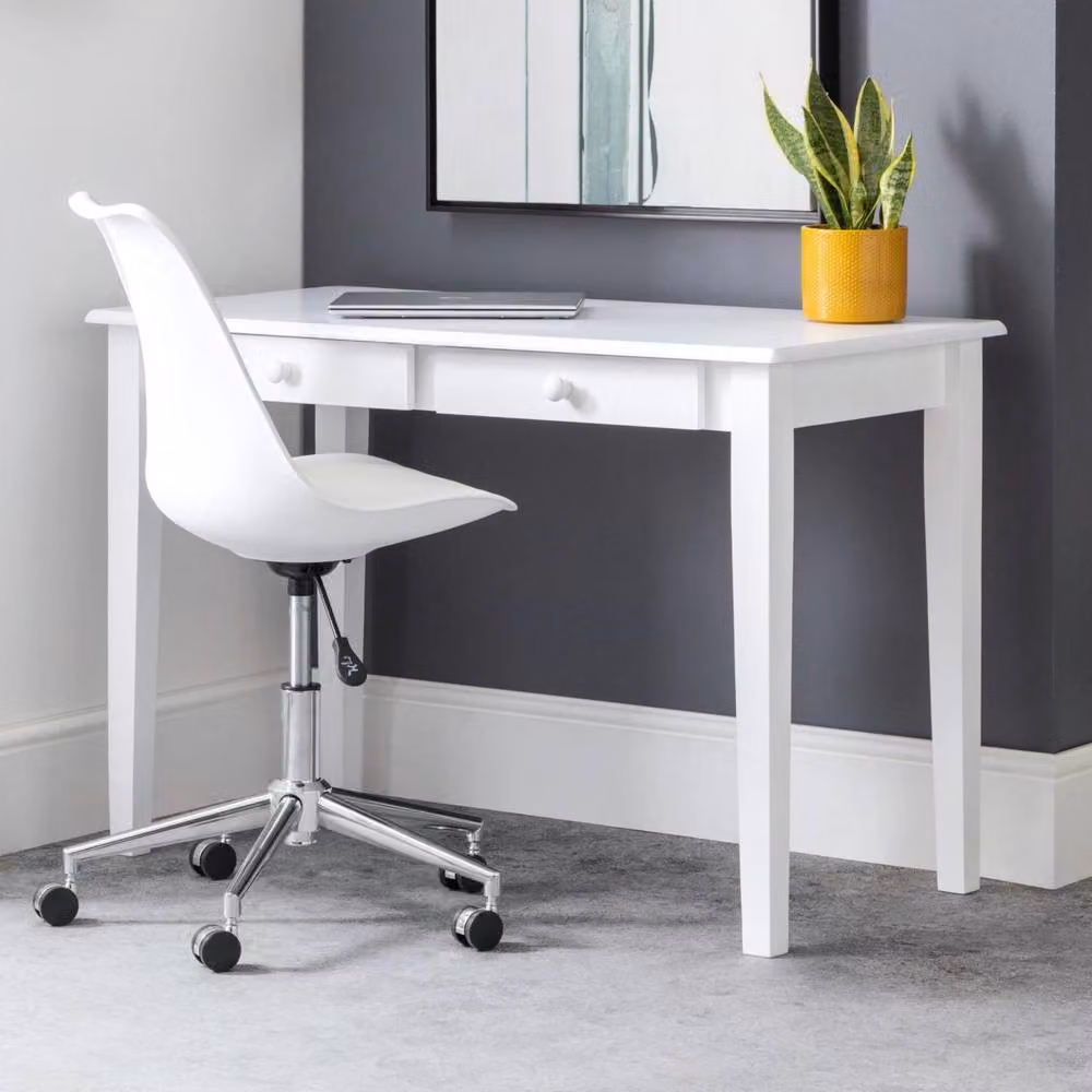 Cheshire Signature Carlton Modern Writing Desk in Matt White – 2