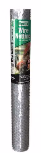 Apollo Galvanised Steel Wire Netting, Silver, 25m