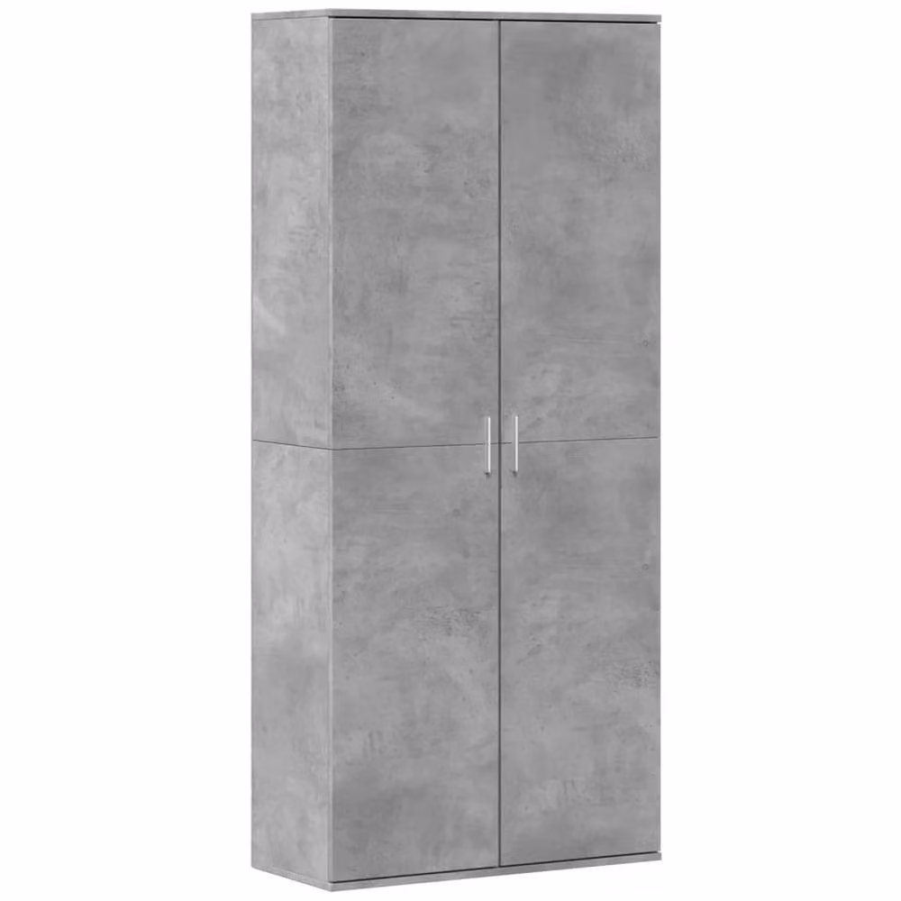 Berkfield Home Modern Highboard in Concrete Grey, W/D/H: 80 x 35 x 180 cm – 2