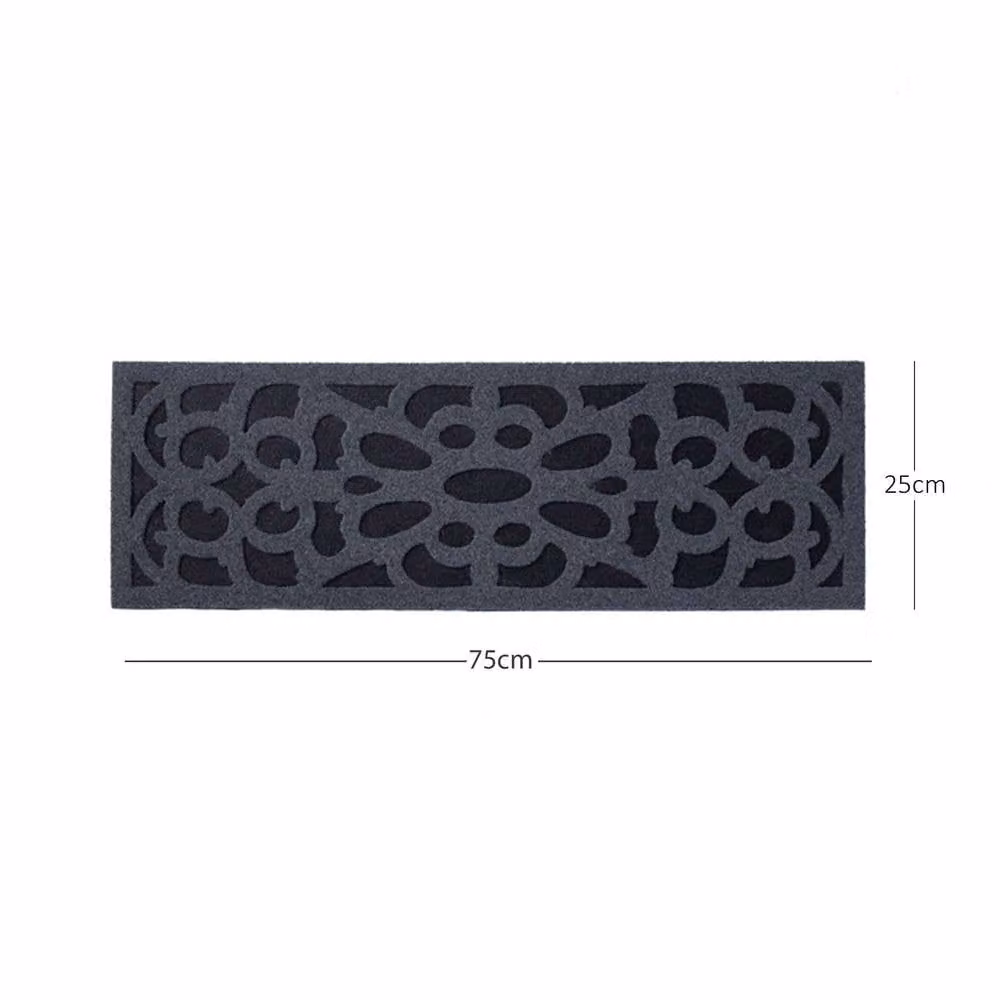 Nicoman Victorian Style Indoor Door Mat, Grey, W/D/H: 75 x 25 x 1 cm – 1