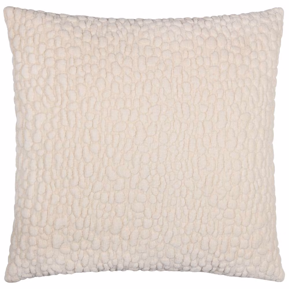 Riva Home Pebble Textured Chenille Cushion in Beige, W/D/H: 45 x 45 x 45 cm – 2