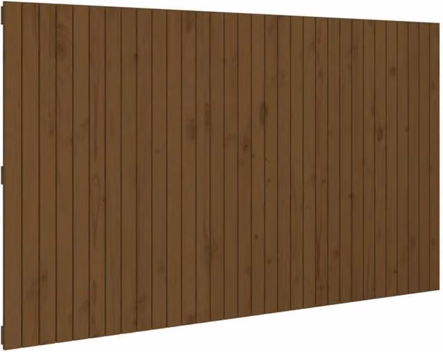 Berkfield Home Rustic Solid Wood Pine Wall Headboard in Honey Brown, W: 204 cm, D: 3 cm, H: 110 cm