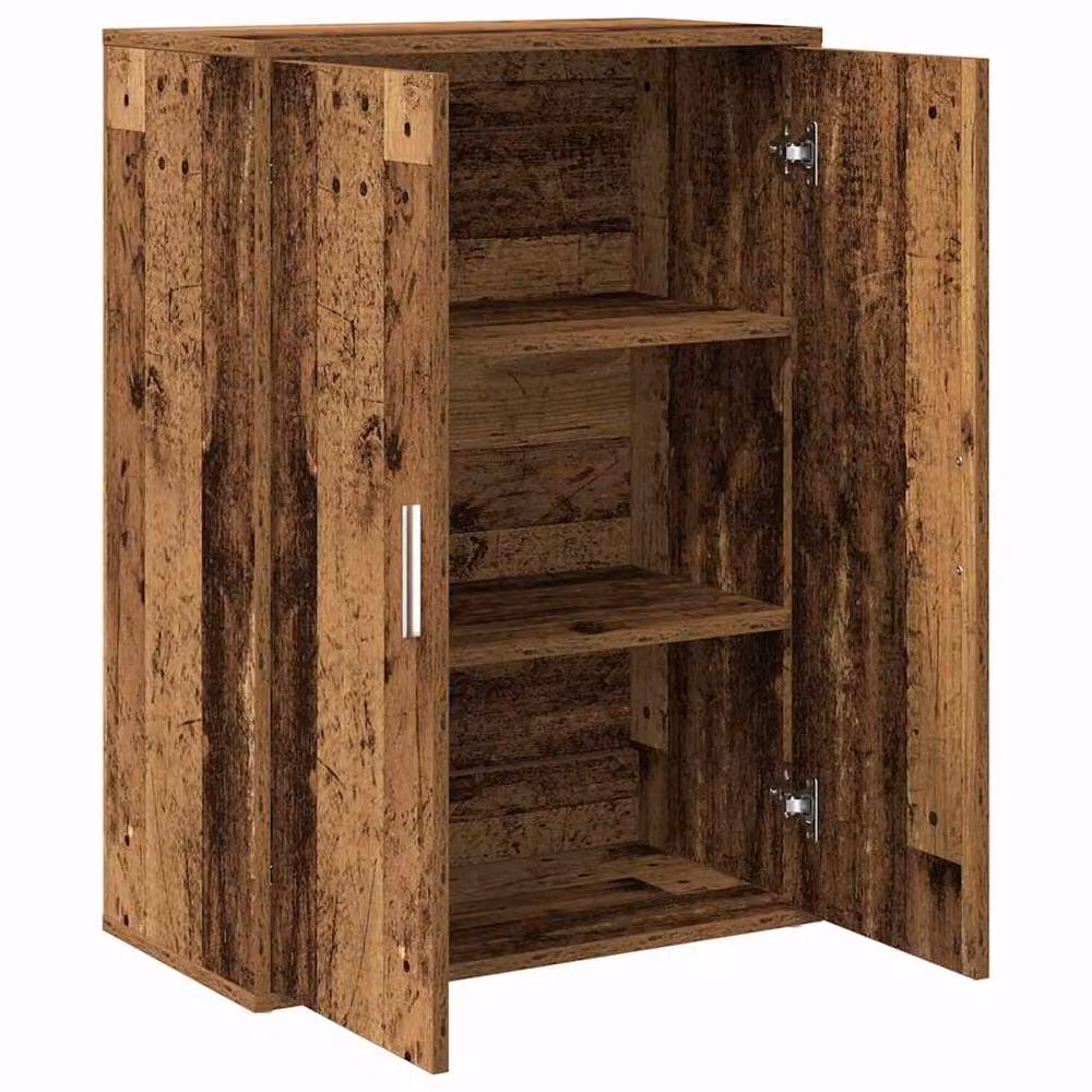 Berkfield Home Rustic Old Wood Sideboard in Brown, W/D/H: 60 x 31 x 84 cm – 4