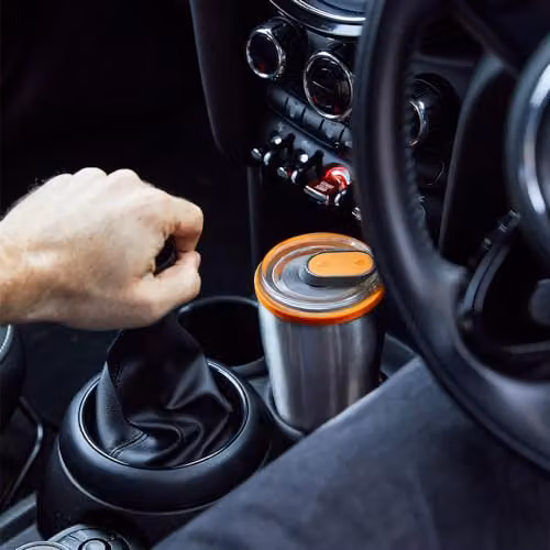 Black + Blum Insulated Stainless Steel Tumbler, 600ml, Orange and Black – 6