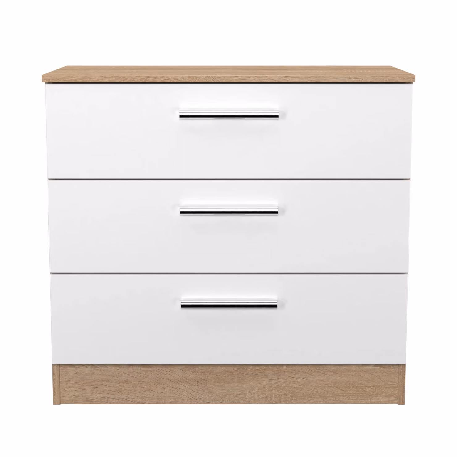 Ready Assembled 2 U Trent 3 Drawer Chest in White and Multicolour – 2