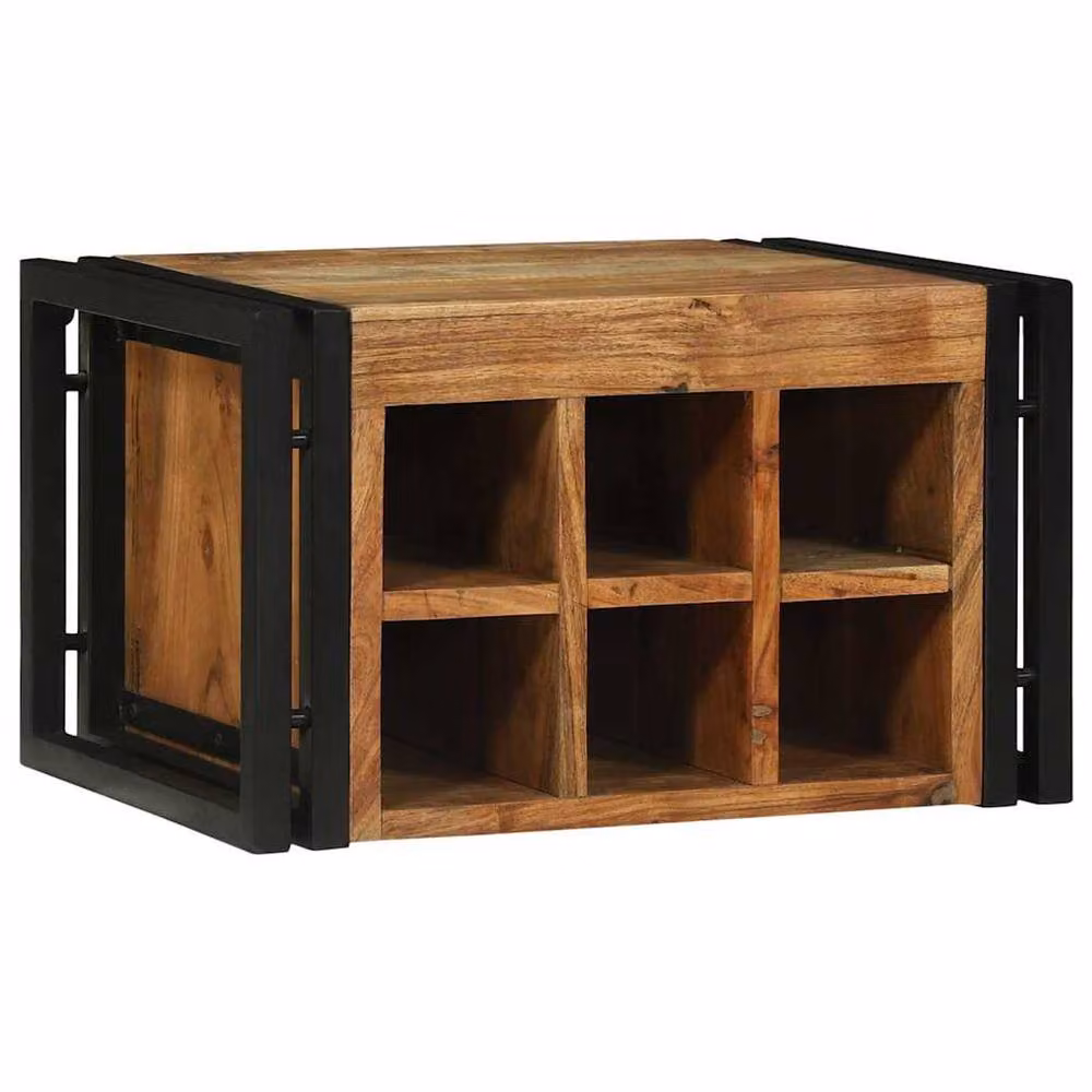 Berkfield Home Solid Acacia Wood Wine Rack in Brown, W/D/H: 46 x 35 x 27.5 cm – 2