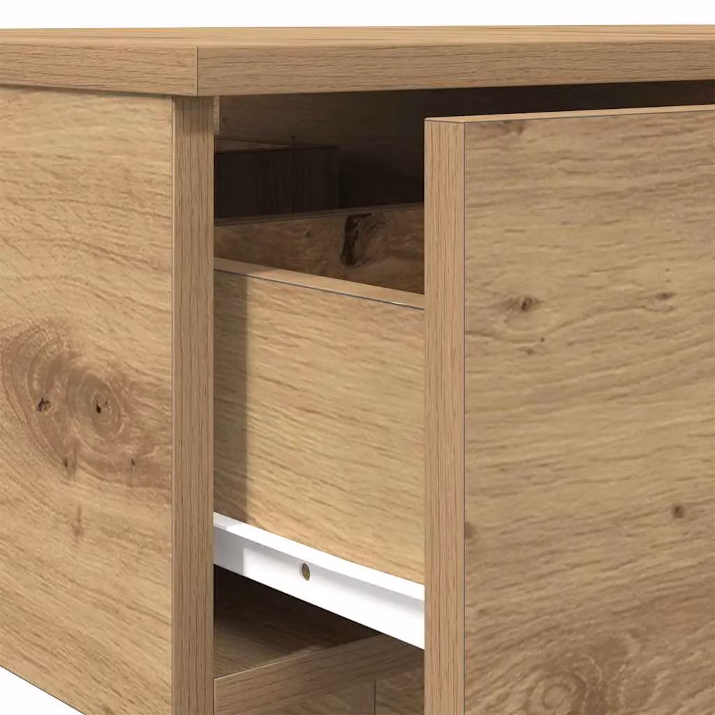 Berkfield Home Artisan Oak Coffee Table in Brown, W/D/H: 90 x 60 x 31 cm – 3