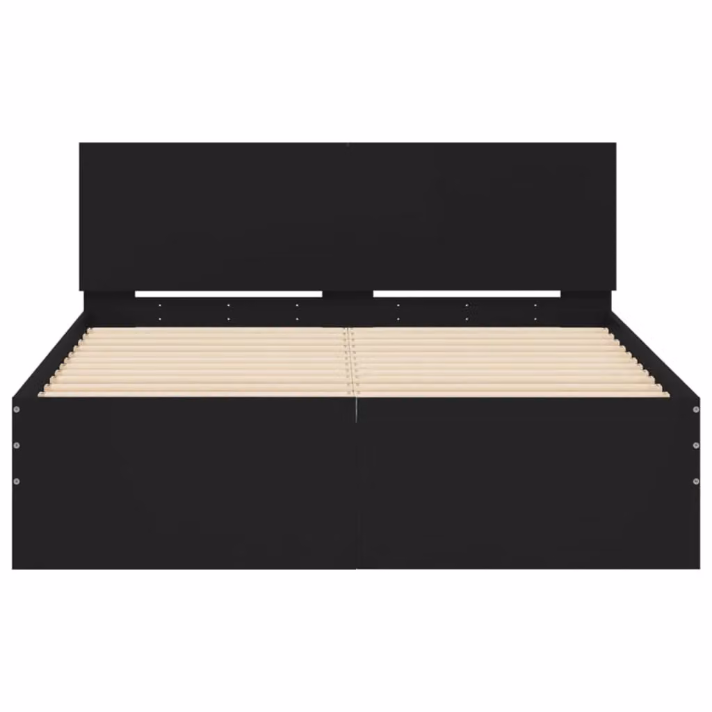 Berkfield Home Small Double Bed Frame with Lift Up Base, Black, W/D/H: 120 x 190 cm – 3