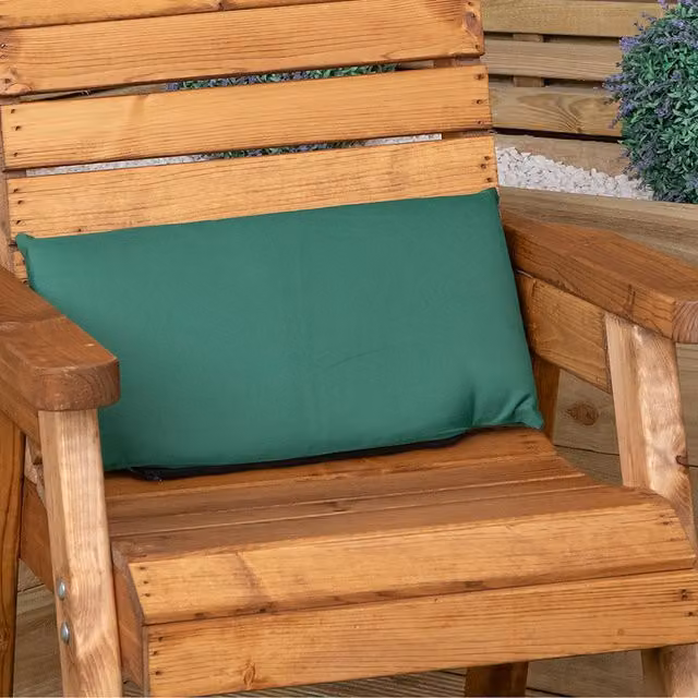 Samuel Alexander Green Rectangular Polyester Back Cushion, W: 52 cm, H: 20 cm