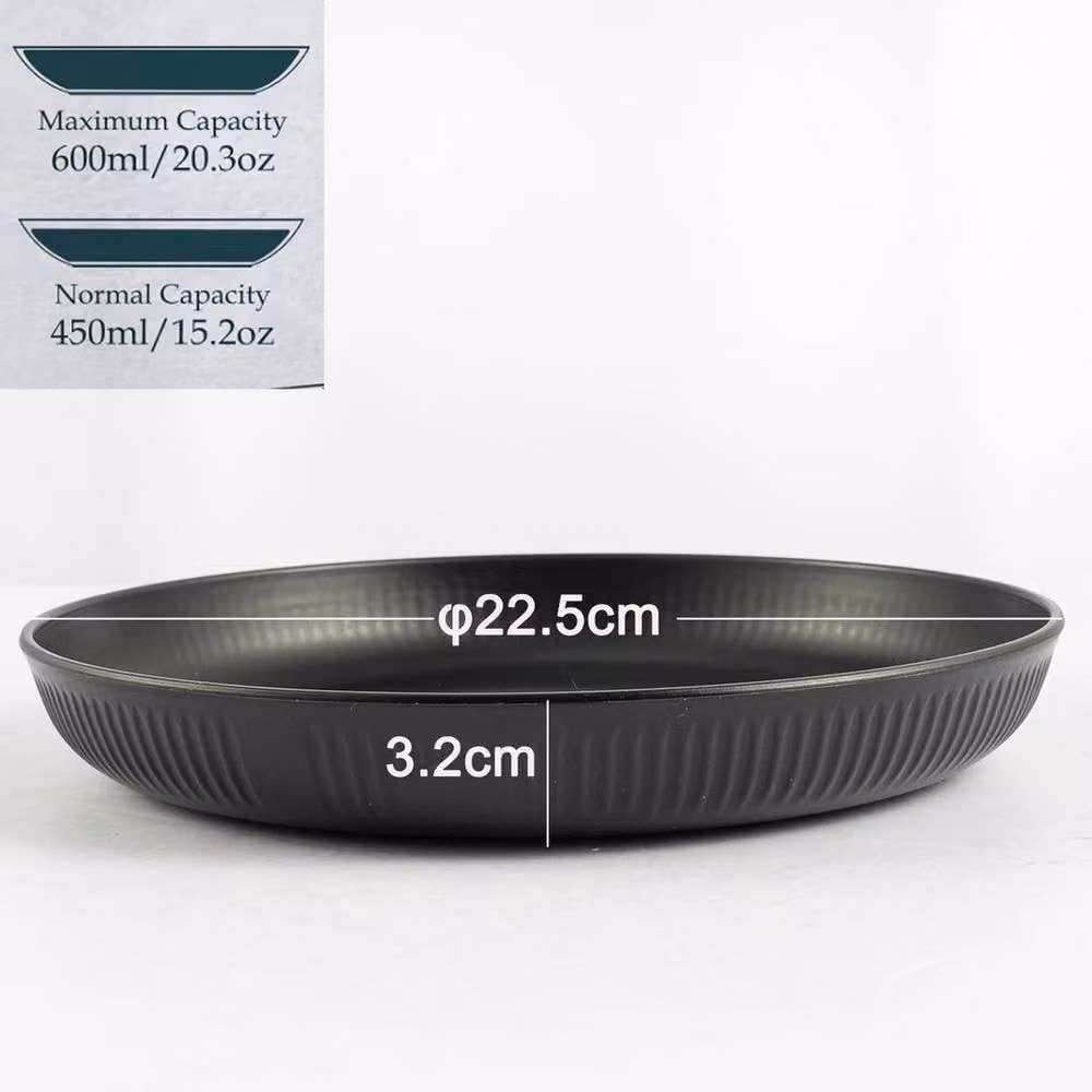 Kelvenix 4-Piece Set of Grey Deep Pasta Bowls – 2