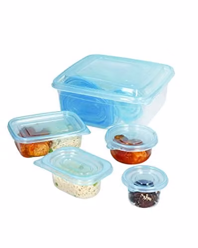 KitchenCraft 23-Piece Transparent Plastic Food Storage Container Set with Snap Lids, BPA-Free, Microwave and Freezer Safe