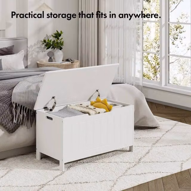EONLION White Storage Chest and Bench