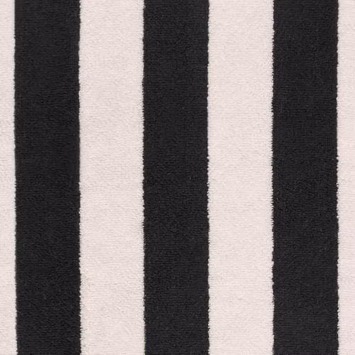 OHS Large Cotton Jacquard Bath Towel, Black and White Striped, W: 70 cm, H: 115 cm – 7