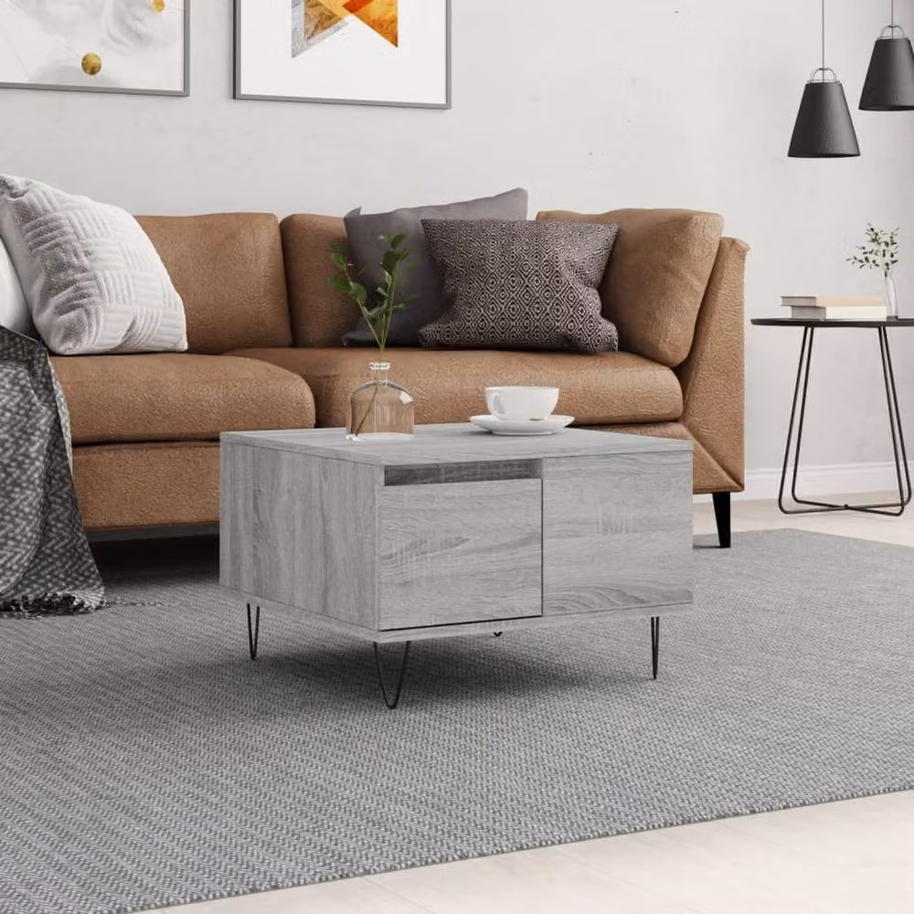 Berkfield Home Grey Sonoma Coffee Table, W/D/H: 55 x 55 x 36.5 cm – 2