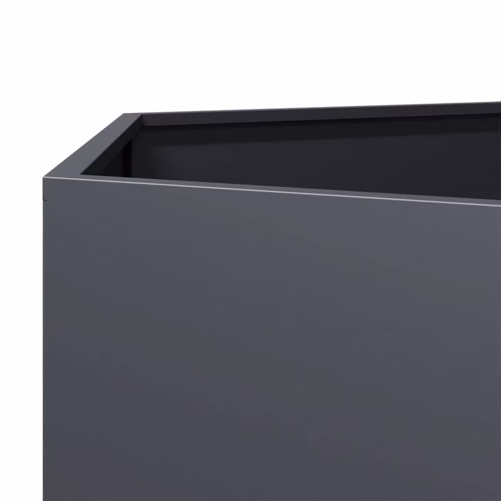 Berkfield Home Anthracite Hexagon Steel Garden Planter, W: 46 cm, D: 40 cm, H: 45 cm – 5