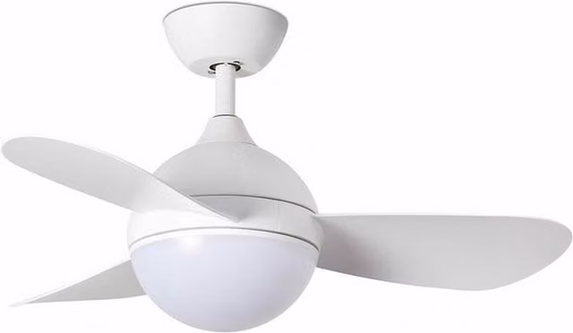 Faro Hvar Ceiling Fan with LED Light and Remote Control in White