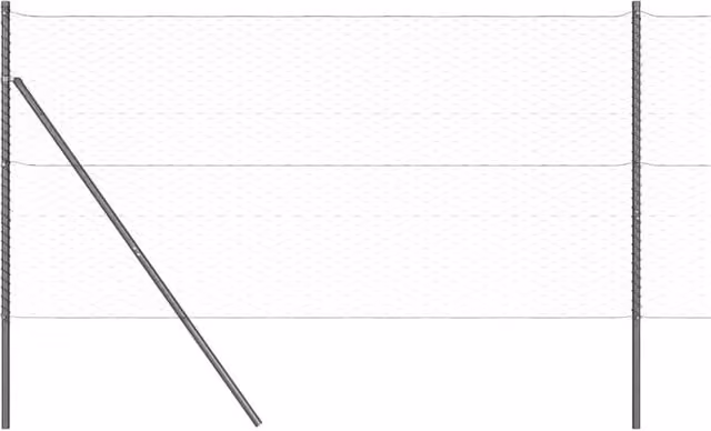 Berkfield Home Grey Steel Hexagon Fence, H: 140 cm, W: 25 m