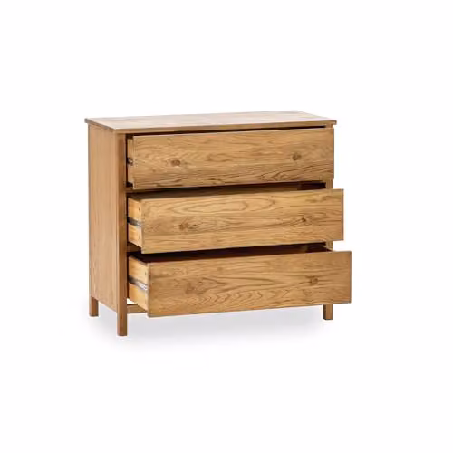 Julian Bowen Coxmoor 3 Drawer Chest in Oak – 3