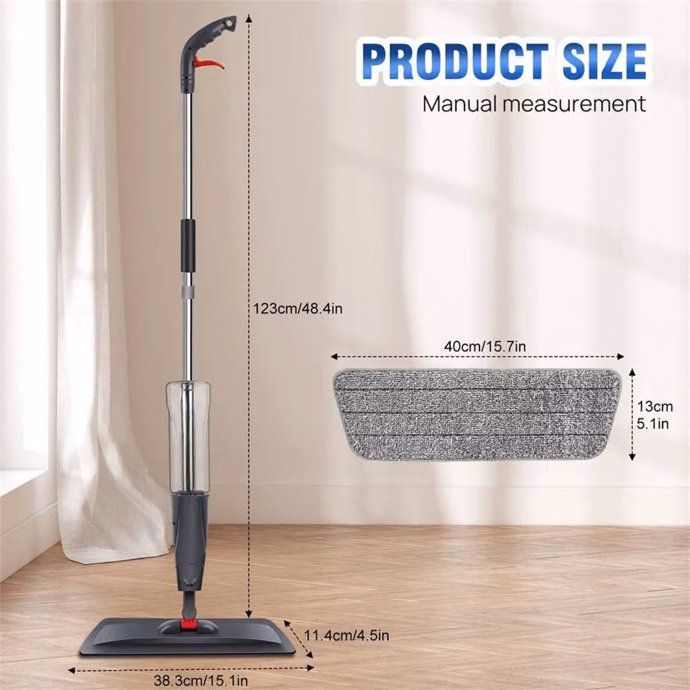 Nordara Grey Microfibre Spray Mop with 700ml Tank, W: 60 cm, H: 210 cm – 3