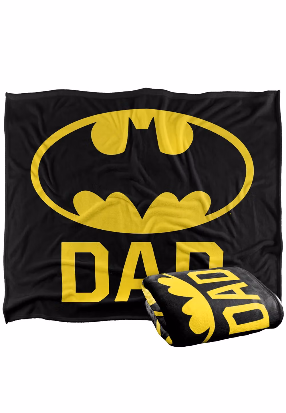 DC Comics Batman Bat Dad Blanket in White, W: 152 cm, D: 127 cm – 2