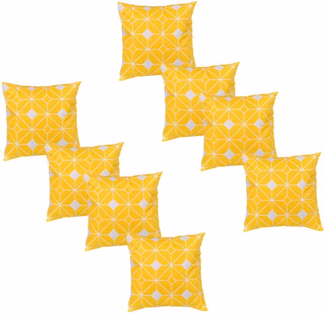 Gardenista Tangiers Yellow Water Resistant Printed Square Outdoor Scatter Cushion