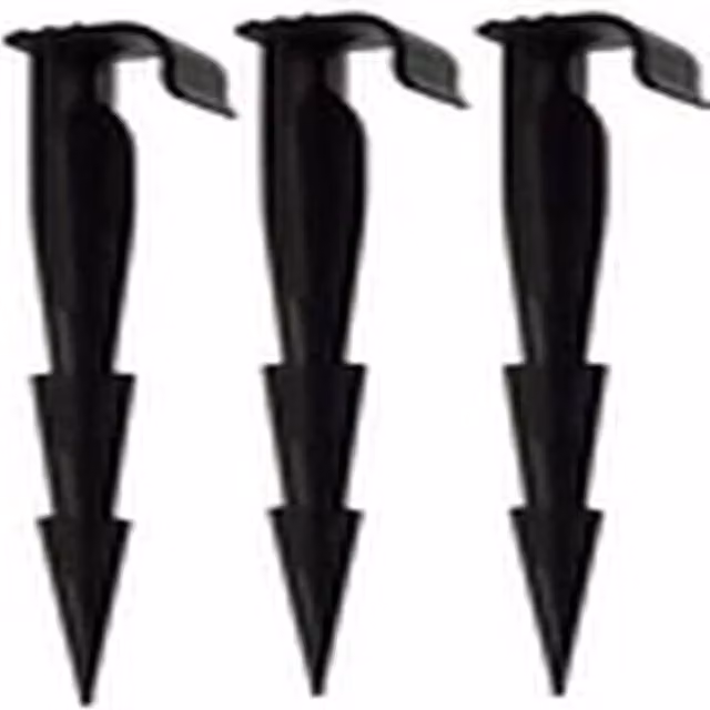 EONLION 100 Pack Black Garden Irrigation Soaker Hose Stakes and Porous Water Pipe Pegs – 1