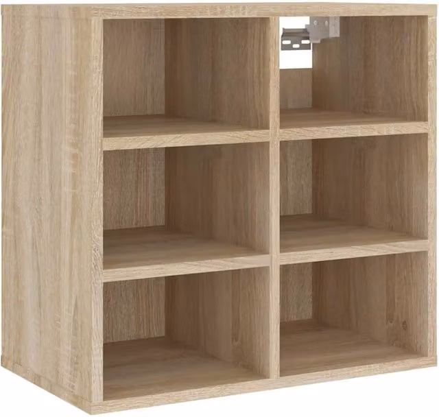 Berkfield Home Sonoma Oak Shoe Cabinet in Light Oak, W/D/H: 52.5 x 30 x 50 cm