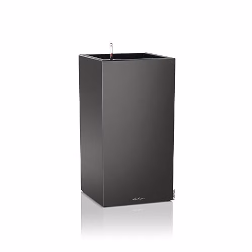 Lechuza Canto Premium 40 Planter Tub in Anthracite Metallic, W/D/H: 40 x 40 x 76 cm