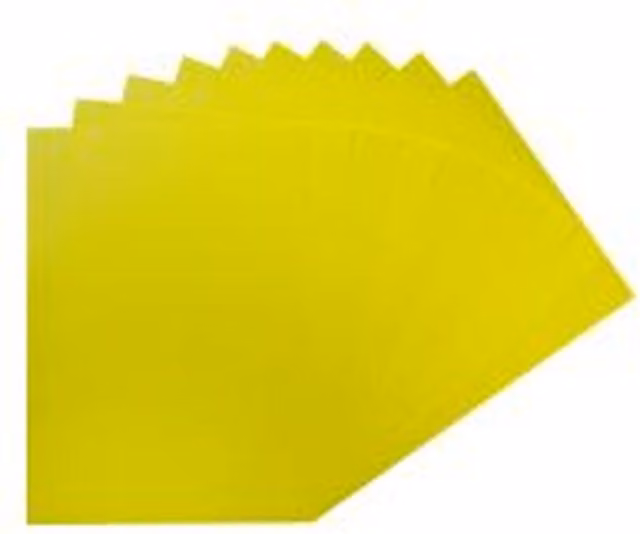 Janrax Pack of 100 Yellow Matte A4 Construction Paper Sheets, 75gsm
