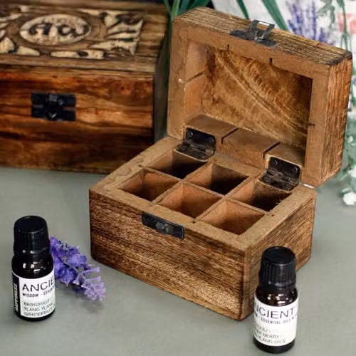 KDMD Mango Aromatherapy Box in Brown, Floral (Holds 6) – 2