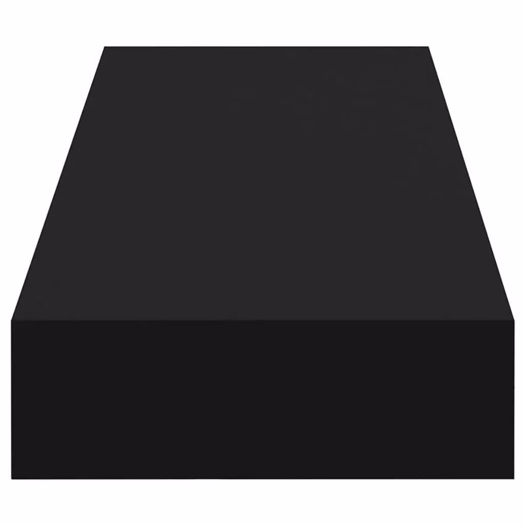 Berkfield Home Floating Wall Shelf with Drawer, Black, W/D/H: 80 x 25 x 8 cm – 4