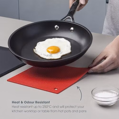 Zeal Silicone Square Hot Mat Trivet in Red, W/D/H: 18 x 18 x 0.4 cm – 3