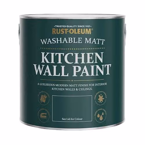 Rust-Oleum Café Luxe Matt Kitchen Wall Paint, Yellow and Brown, 2.5 l – 3