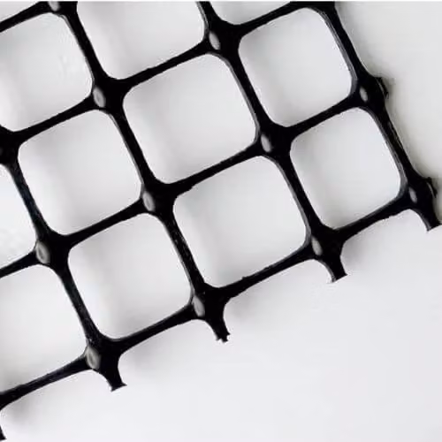 TCS TechGrid 40/40 Biaxial Geogrid Black Plastic 4m x 50m Roll