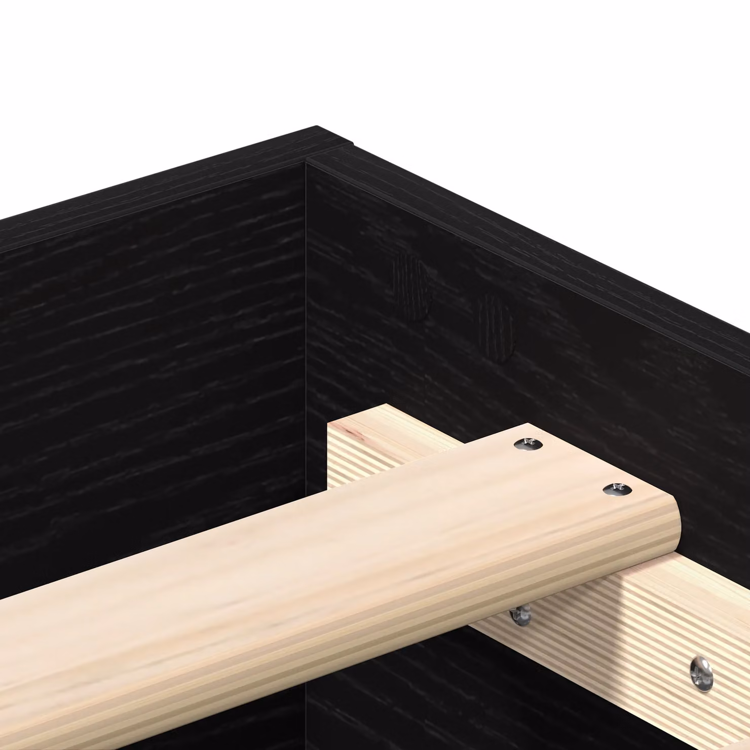 Berkfield Home Modern Bed Frame in Black Oak, W/D/H: 90 x 200 cm – 3