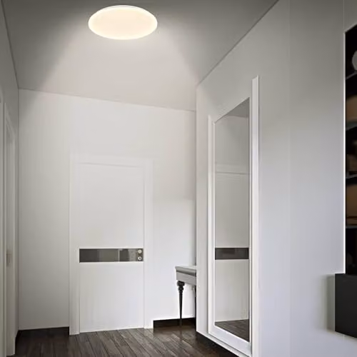 Briloner LED Ceiling Light with Motion Sensor, Warm White, IP54, White, W/D/H: 35 x 35 x 5.5 cm – 2