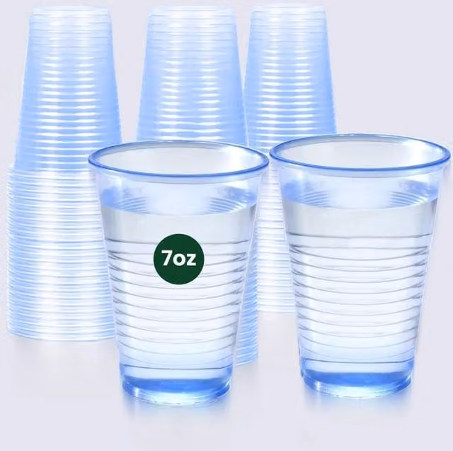 ECONX Reusable Blue Plastic Water Vending Cups, 7oz, 1000 Pieces – 1