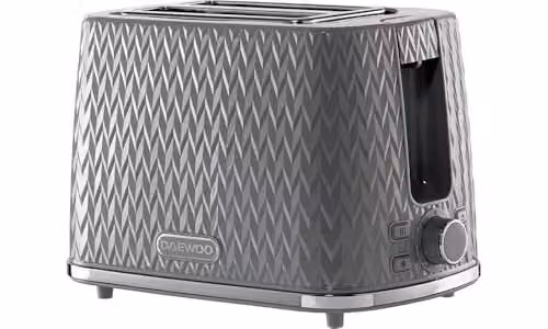 Daewoo Argyle 800W 2 Slice Toaster with Defrost, Reheat and Browning Control in Grey – 1