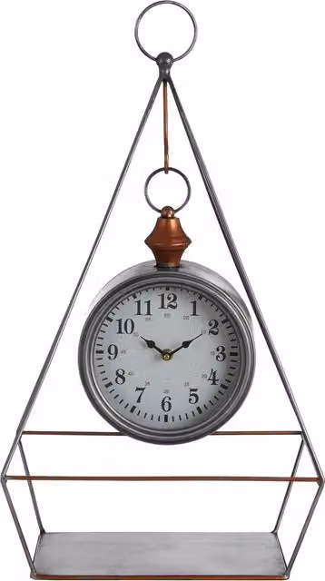 Orsina Hayden Antique Silver Metal Tabletop Pendulum Clock