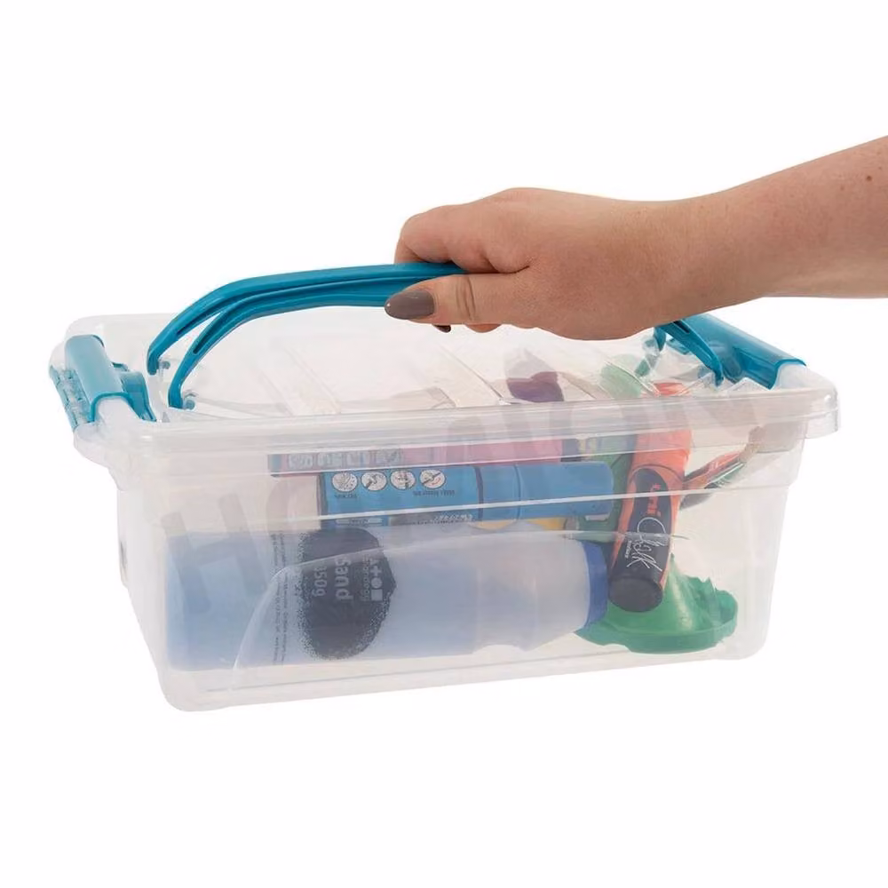 EONLION 5 Litre Transparent Plastic Storage Carry Boxes, W: 50 cm, D: 50 cm – 3