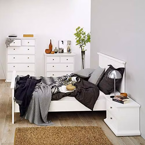 Furniture To Go Paris Classic Chest of 6 Drawers in White, W/D/H: 96.2 x 46.7 x 139.5 cm – 3