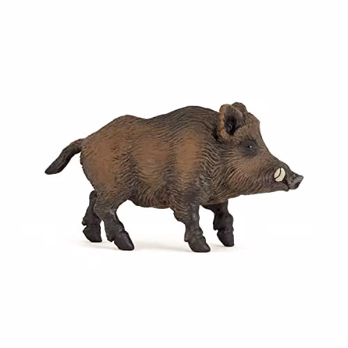 Papo Wild Life Collection Realistic Wild Boar Figurine, Brown and Multicolour