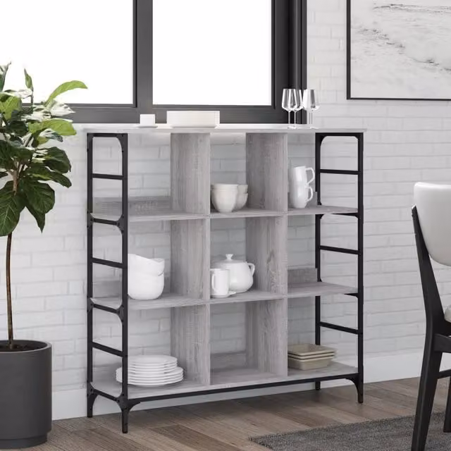 Berkfield Home Grey Sonoma Sideboard, W: 102 cm, D: 32 cm, H: 103.5 cm – 1