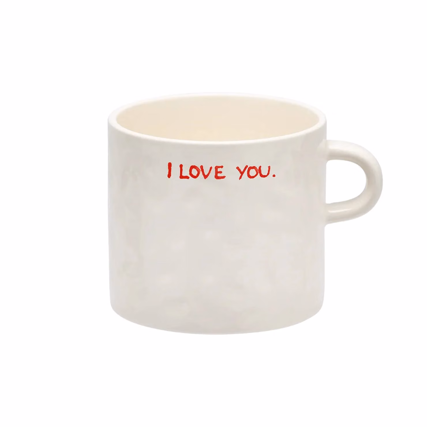 Anna + Nina I Love You Ceramic Mug in White