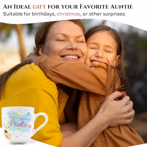 Boofle Extra Special Auntie Floral Beauty Blooms Ceramic Mug in Pink and Multicolour – 3