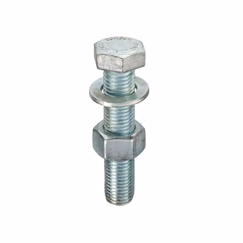 Unifix CE Marked ISO 4017 8.8 BZP Hex Bolt, Nut and Washer Set, M20 x 45 mm, Silver, Box of 50 – 2